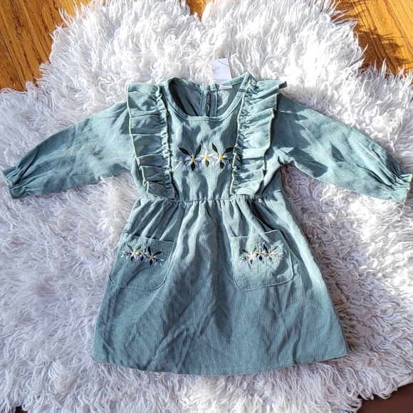 SHEIN Other - SHEIN Kids Dress in Soft Green with Ruffles